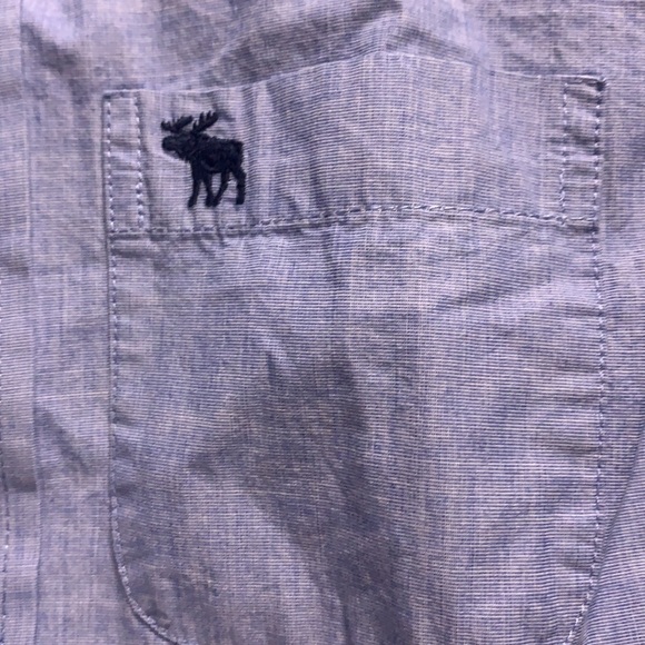 Abercrombie kids muscle blue button down long sleeve shirt XL - Picture 5 of 7